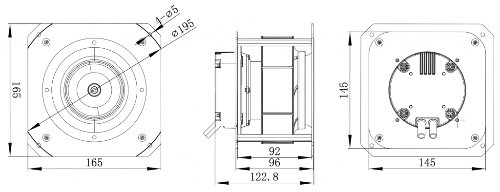 133-072PS-06 Backward Curved Centrifugal Fans drawing