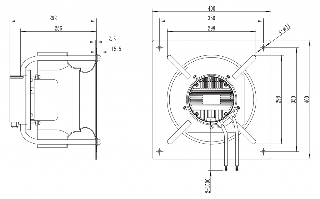 310-138PT-04 Backward Curved Centrifugal Fans drawing