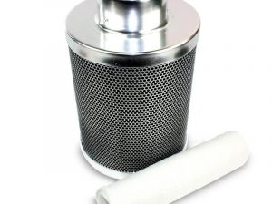 LONGWELL 100 mm Small Carbon Filter Extractor Silent Greenhouse Ventilation Inline Duct Fan Carbon Filter for Room