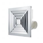 LONGWELL Low Noise Plastic Exhaust Fan 110V/220V Wall Mounted Exhaust Fan for Bathroom