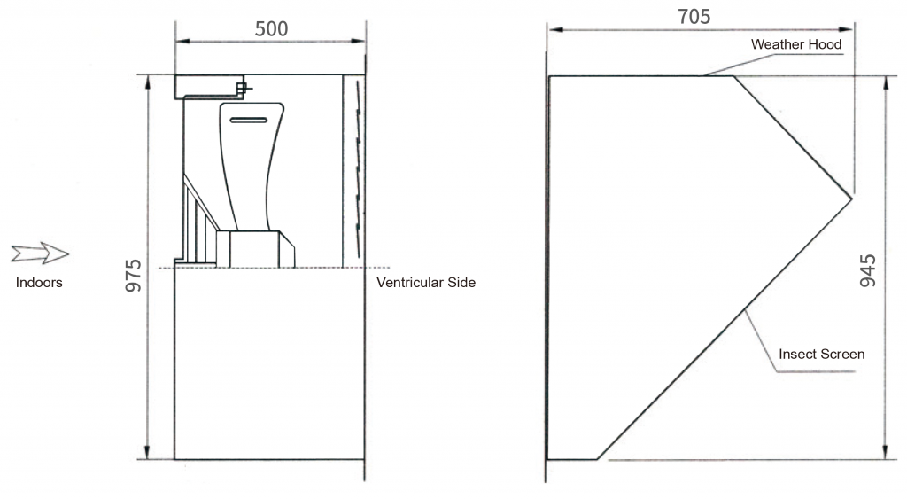 800D6-01 Wall Exhaust Fan Drawing