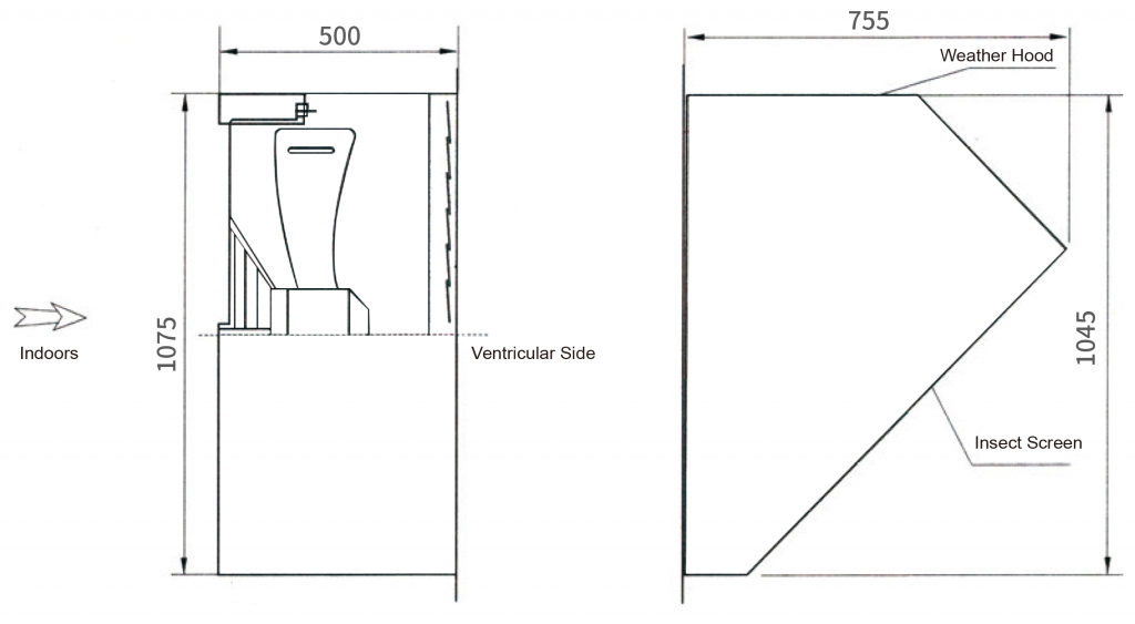 900D6-01 Wall Exhaust Fan Drawing