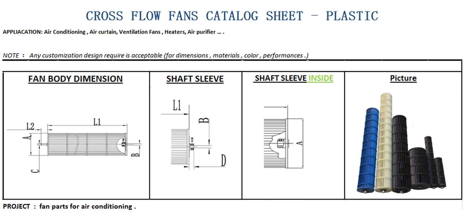 ABS fan blades
