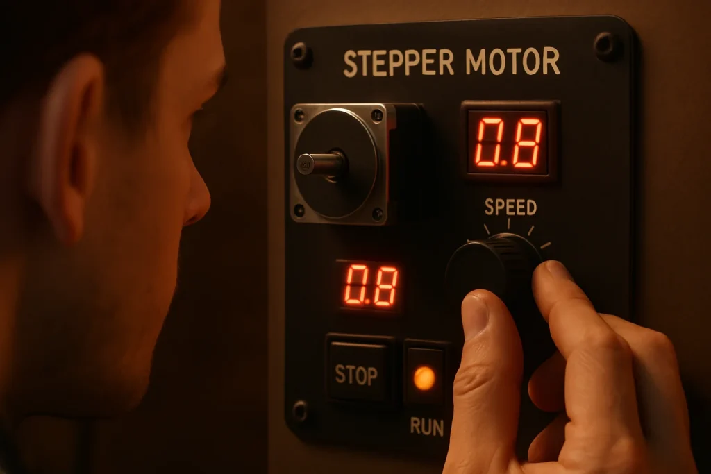adjusting stepper control panel