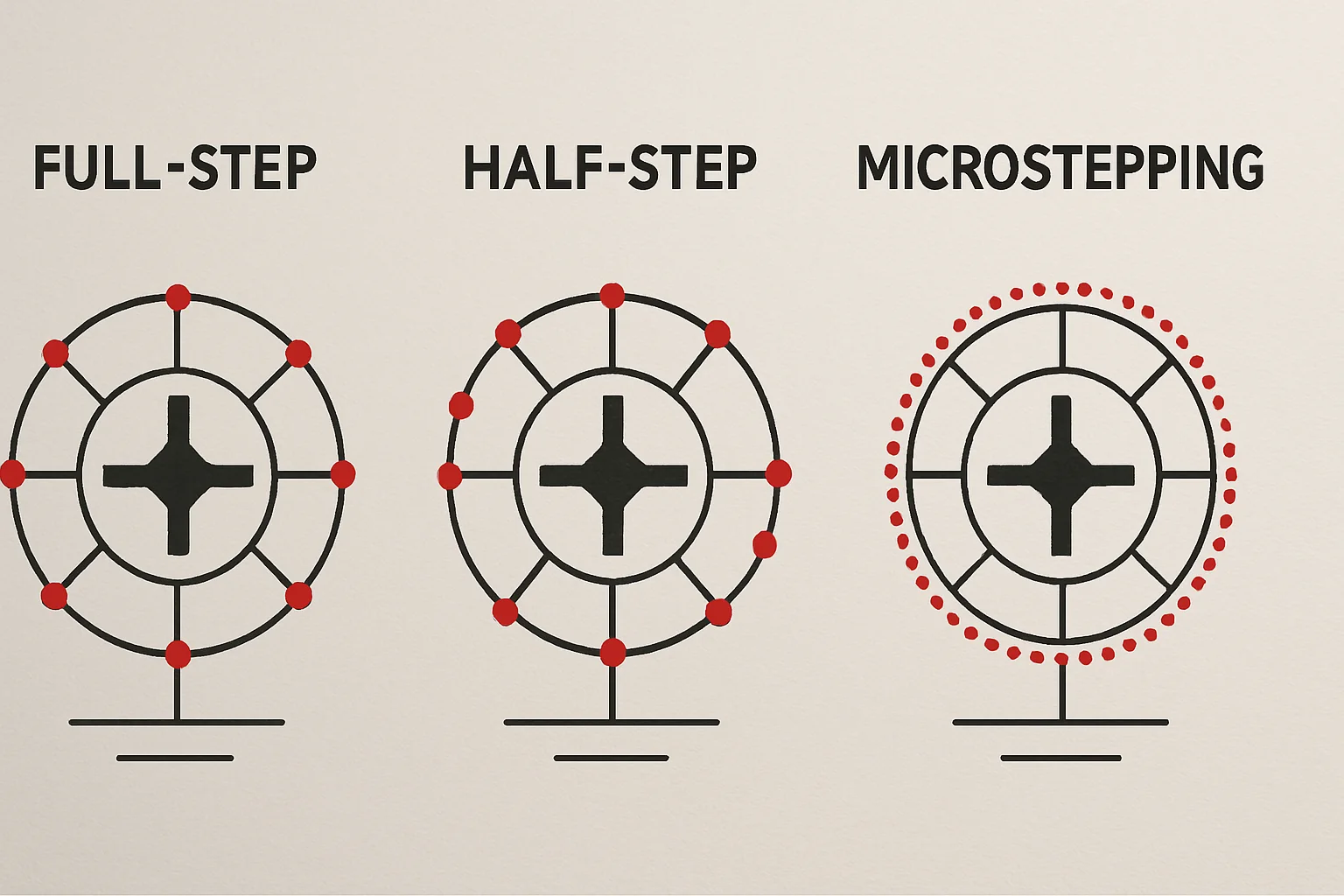 stepper drive modes comparison