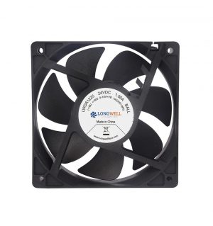 LONGWELL 120x120x25mm Plastic Axial Cooling Fan 12V 24V 48V DC Low Noise 12025 Ball Bearing for Computer