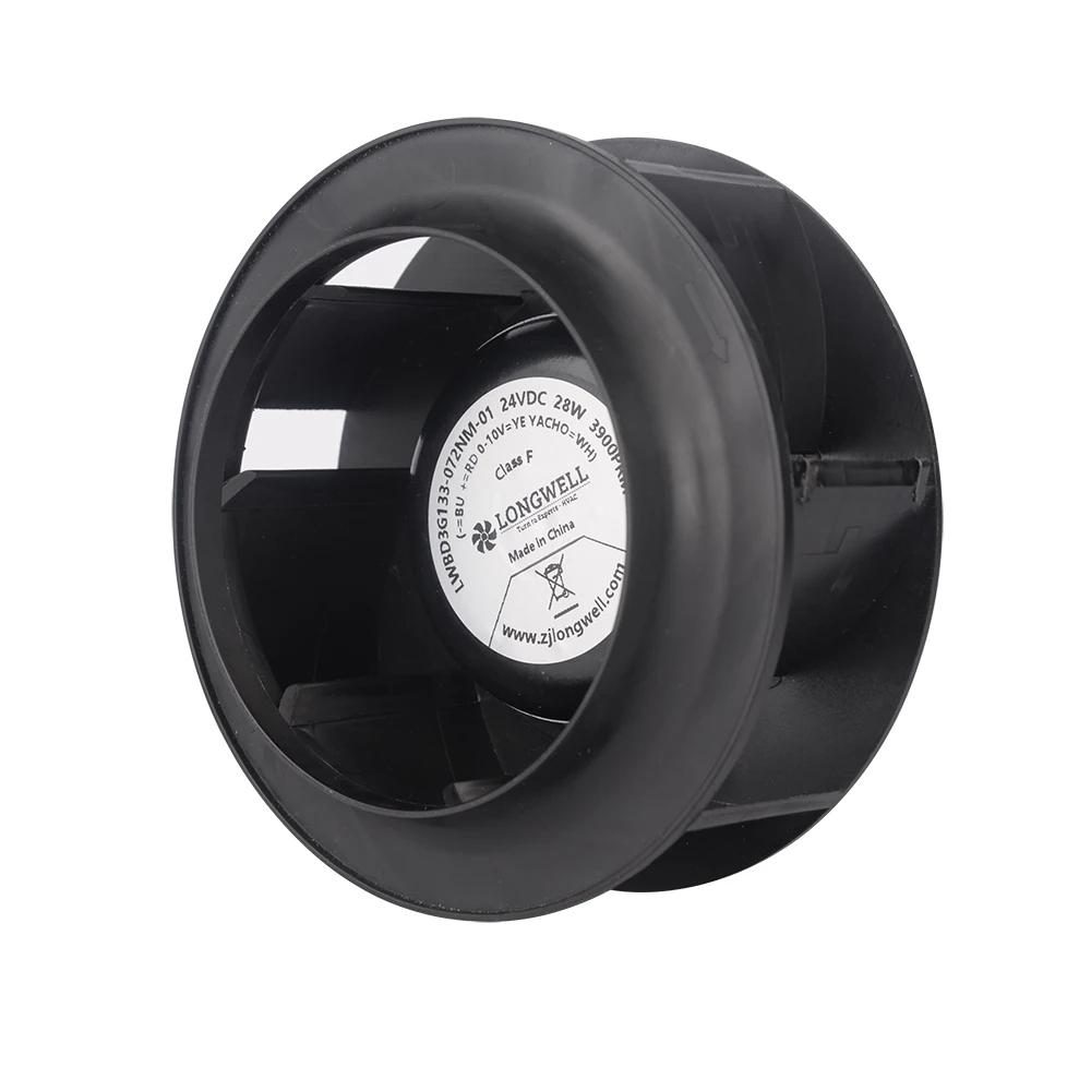 LONGWELL 133mm EC Motor 115V 230V Backward Curved Centrifugal Industrial Extractor Fan Blower Fan