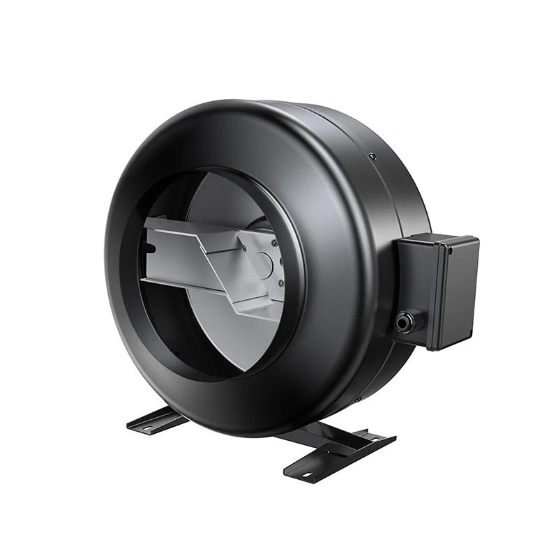 LONGWELL 150mm Metal Centrifugal Duct Fans Low Noise Kitchen Exhaust Fan Wholesale AC 230V Aluminum Blades for Farm DC 48V
