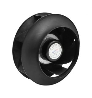 LONGWELL 155mm DC 24V 48V BLDC Plastic Exhaust Centrifugal Fan Backward Curved 0~10V PWM Continuously Variable Speed OEM
