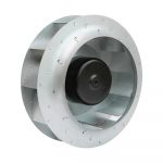 LONGWELL 250mm DC 24V 48V BLDC 0~10V PWM Galvanised Sheet Steel DC Backward Curved Centrifugal Fan for Ventilation