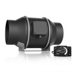 LONGWELL 4 Inch Ac Infinity Mixed Flow Hydroponic Inline Duct Fan Plastic Blade Ventilation Exhaust Blower for Grow Tent