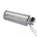 LONGWELL 45mm AC 230v Low Noise Aluminum Alloy Impeller Tangential Fan Blower Cross Flow Fan for Fireplace