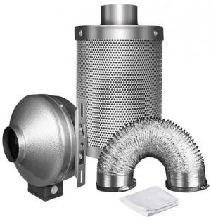 LONGWELL Air Filter Activated Carbon Filter Grow Tent 10 Inch Cartridge Pre Air Filter Media Air Filtration System 38/50 MM