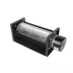 LONGWELL Custom Aluminium Impeller 100mm Cross Flow Fan 24v DC Brushless External Motor Tangential Fan