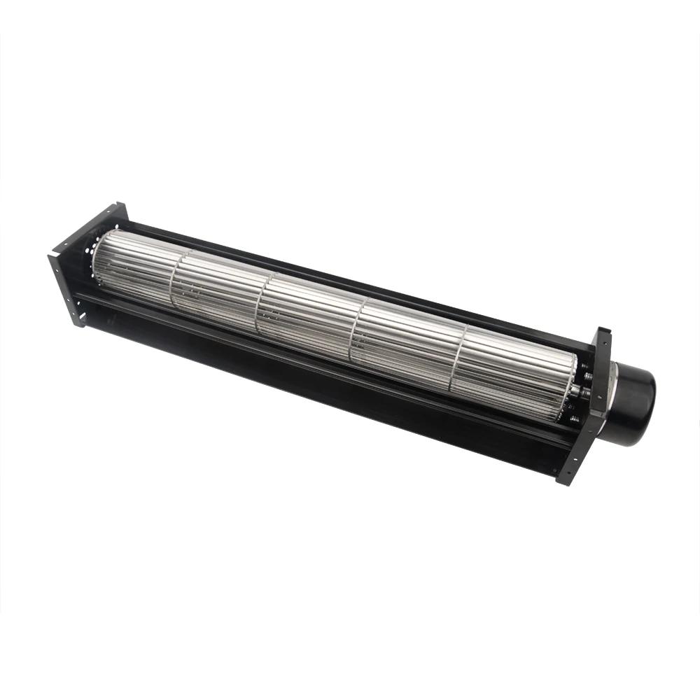 LONGWELL High Quality 65mm DC 12V 24V Cross Flow Fan Aluminium Alloy Blade Tangential Fan for Heating and Cooling