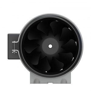 LONGWELL High Temperature Duct Fan EC 8 Inch Plastic Duct Ventilation Exhaust Fan with LCD Speed Controller