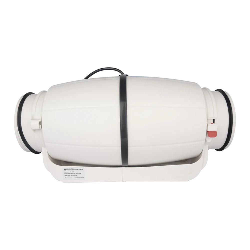 LONGWELL Hot Sale AC 230V Super Silence Duct Fan Plastic Ducted Kitchen Exhaust Fan for Ventilation