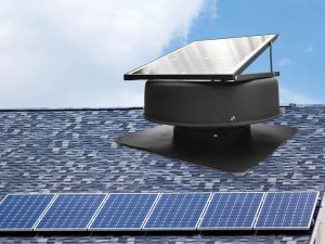 LONGWELL Roof Mount Solar Ventilation Fan 6-18VDC Solar Panel Powered Attic Fans for Roof Outdoor Warehouse