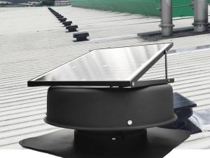 LONGWELL Solar Panel Powered Attic Ventilation Fan Greenhouse Heat Extraction Cooling Free Standing Customizable OEM Support