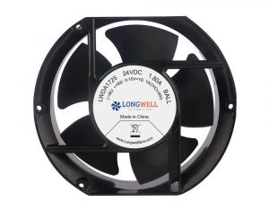LONGWELL172x172x51mmdc12v 24v 48V 2500rpm -6000rpm 183.3-456CFM 17251 DC Axial Flow Cooling Fan for Ventilation Cooling Heating