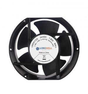 LONGWELL172x172x51mmdc12v 24v 48V 2500rpm -6000rpm 183.3-456CFM 17251 DC Axial Flow Cooling Fan for Ventilation Cooling Heating