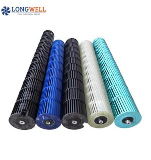 LongWell 96-560 Tubular Impeller Diameter Plastic Flow Fan Blades for air Conditioner Excavator Blower air Conditioning Impeller