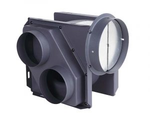 Two Split Pipe Exhaust Fan with Galvanized Steel Housing 220V 100-150mm Diameter Range 75-250pa Pressure