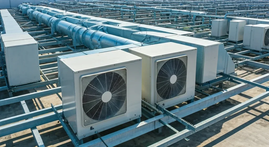 Axial and centrifugal fans in HVAC system