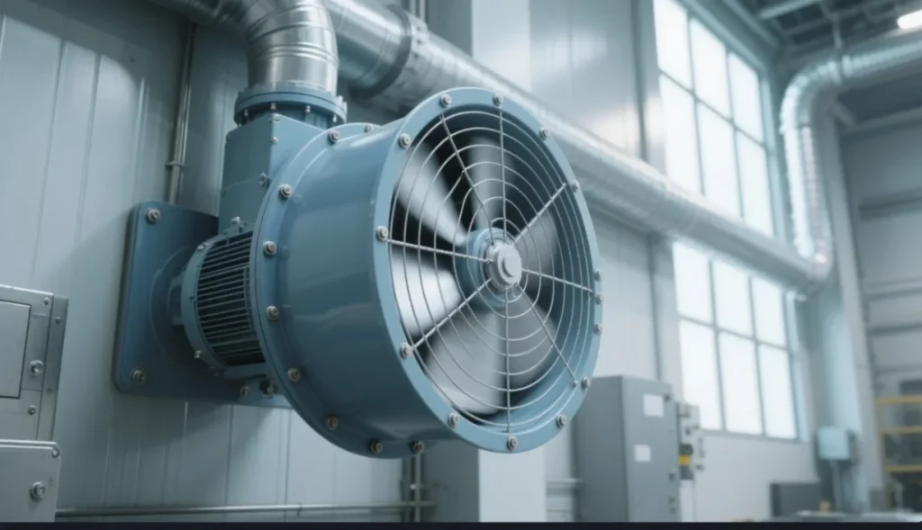Centrifugal fan at work