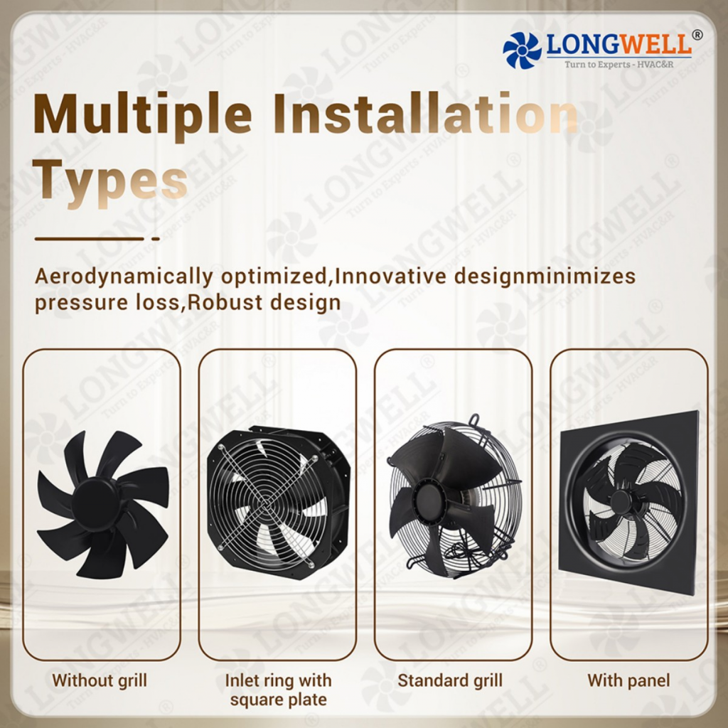 Multiple Installation Types of Axial Fans