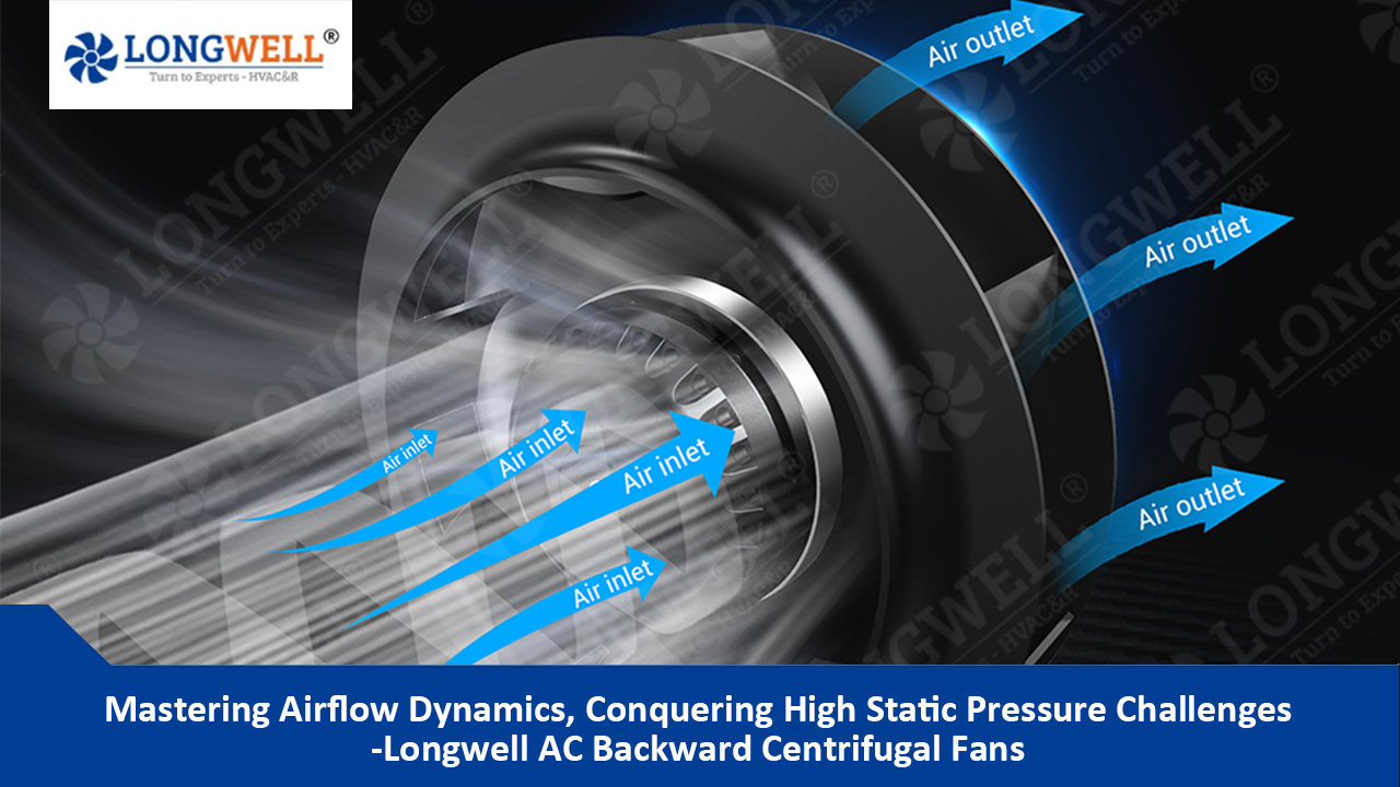Mastering Airflow Dynamics, Conquering High Static Pressure Challenges: Longwell AC Backward Centrifugal Fans
