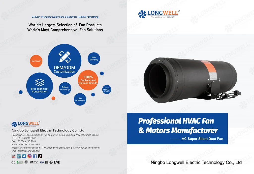 AC Metal Super Silent Duct Fans