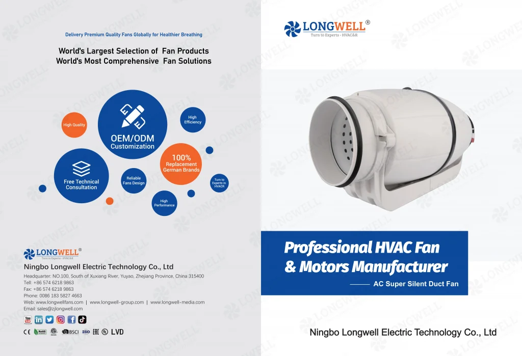 AC Plastic Super Silent Duct Fans