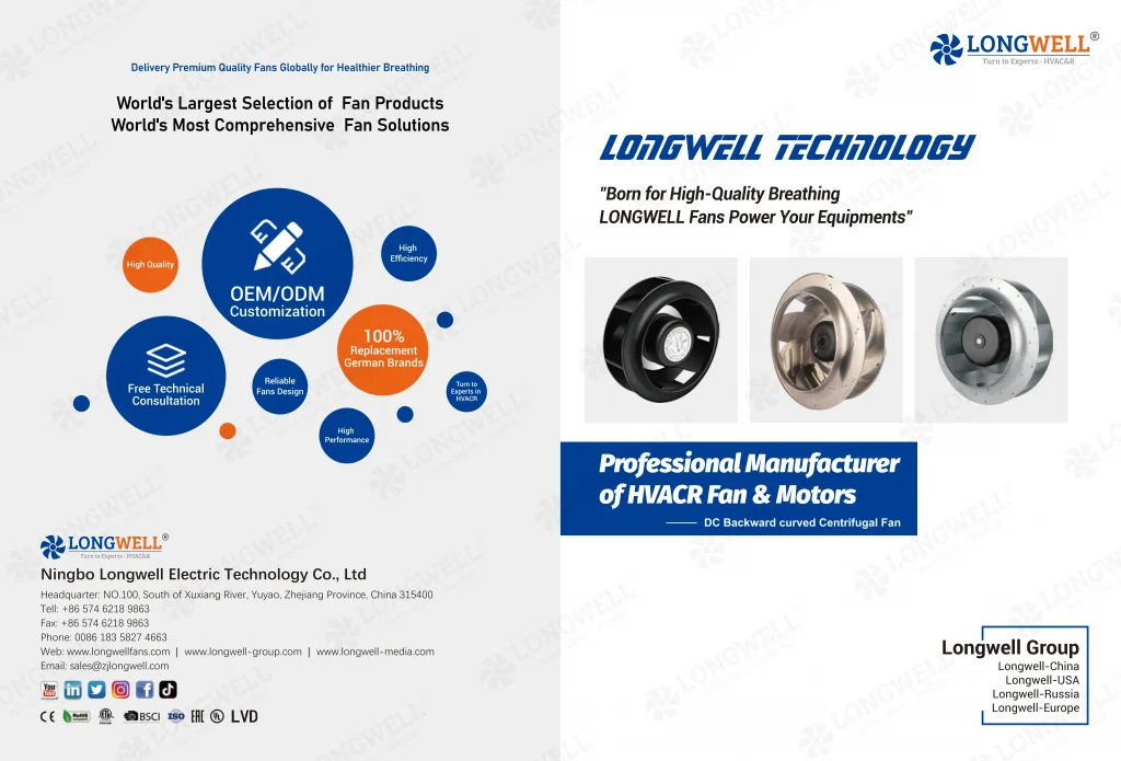 DC Backward Centrifugal Fans