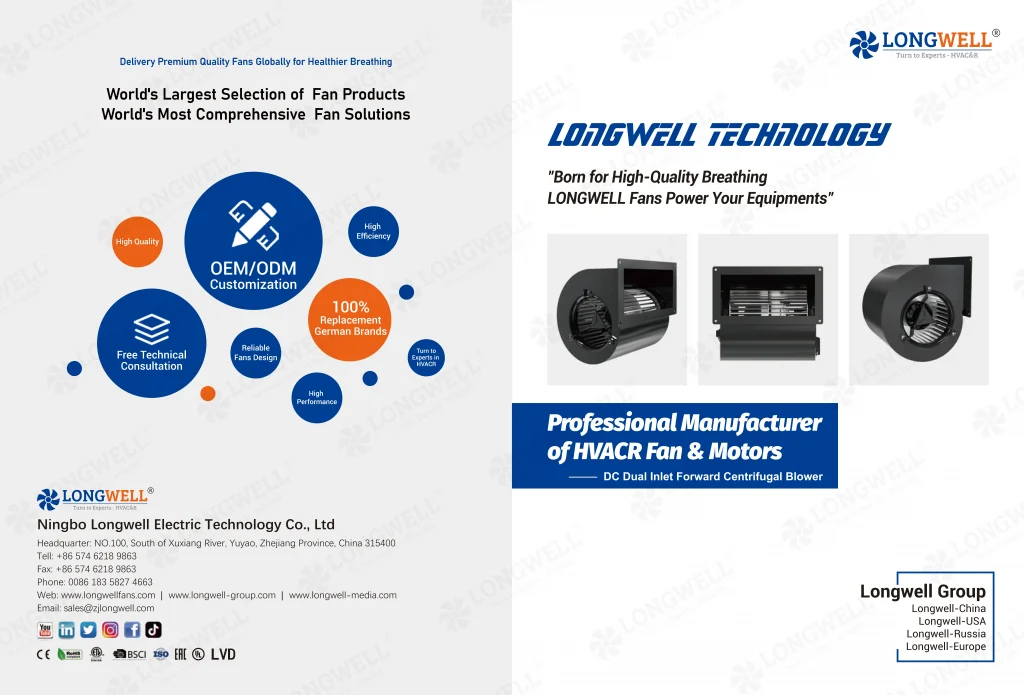 DC Dual Inlet Forward Centrifugal Blower