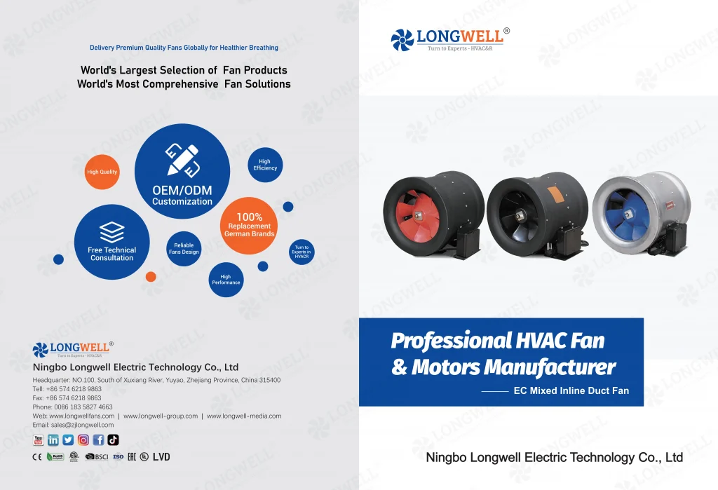 EC Mixed Flow Duct Fans