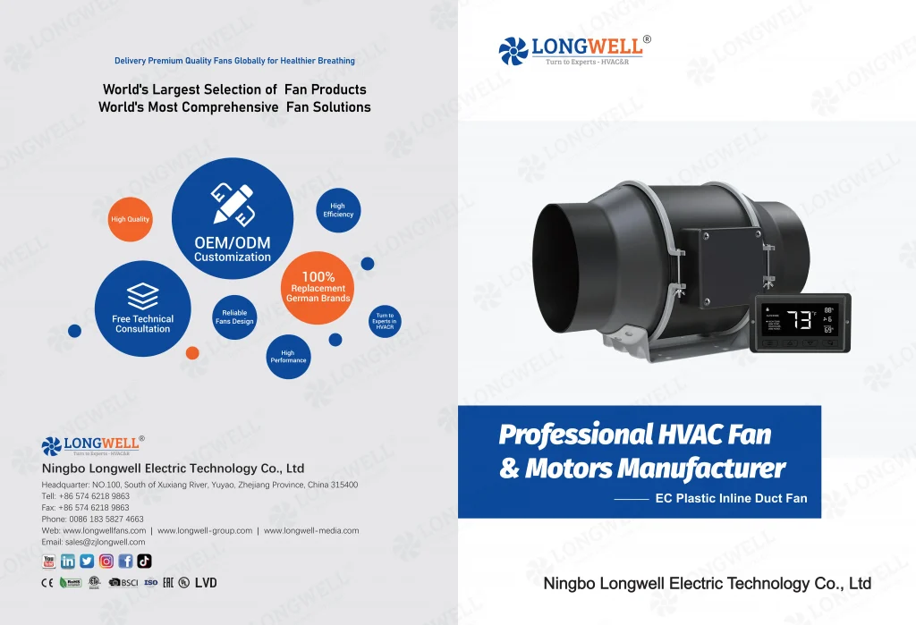 EC Plastic Duct Fans(with controller)