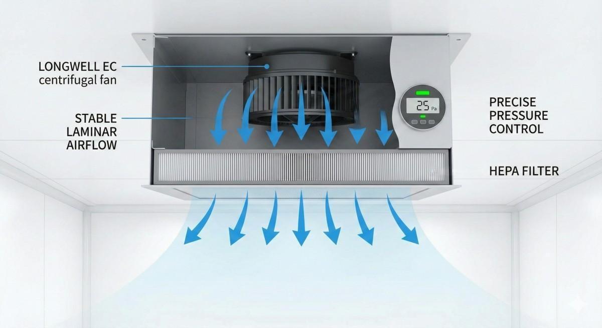 EC centrifugal fan for FFU 03