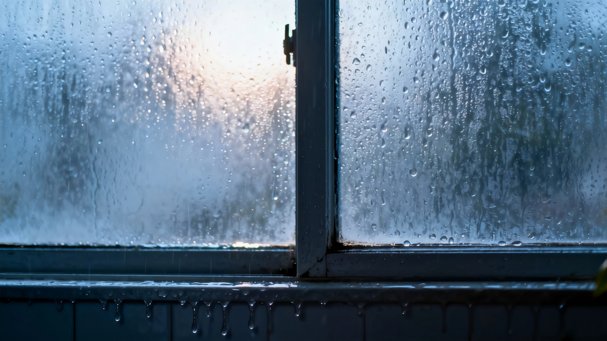 窗户上有冷凝水