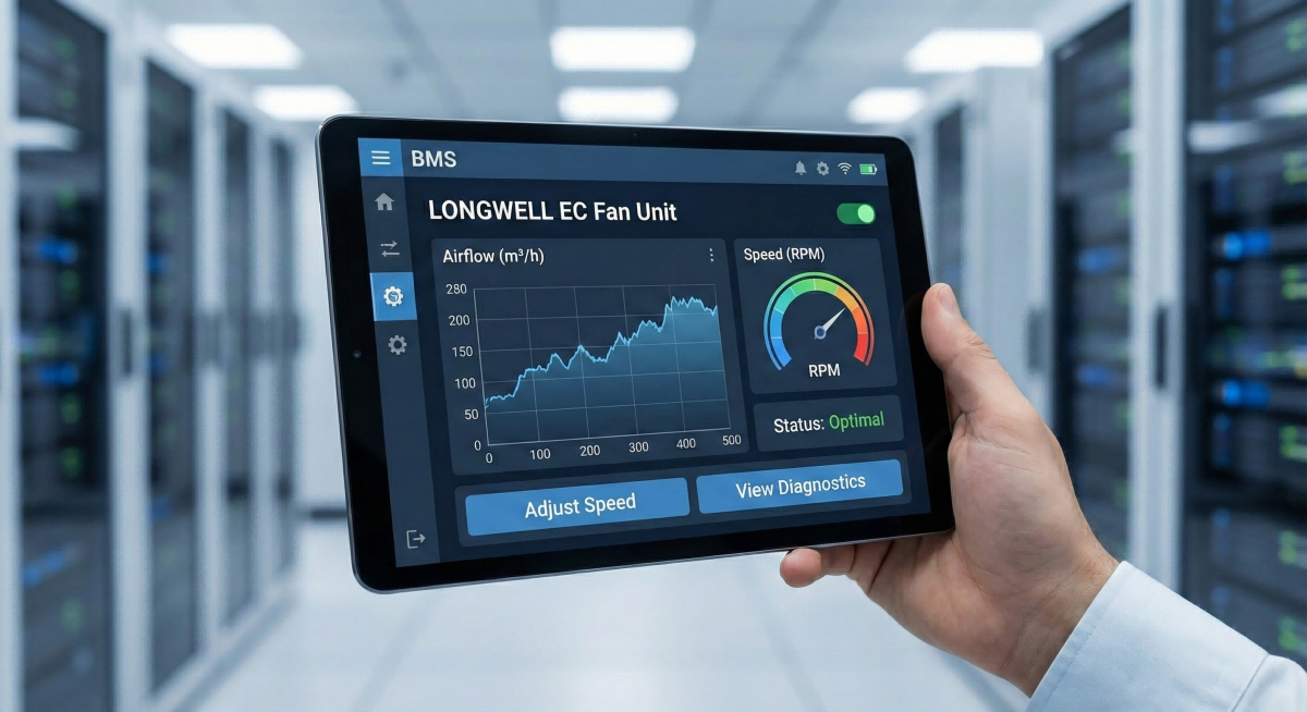 朗伟EC风机运行状态的界面