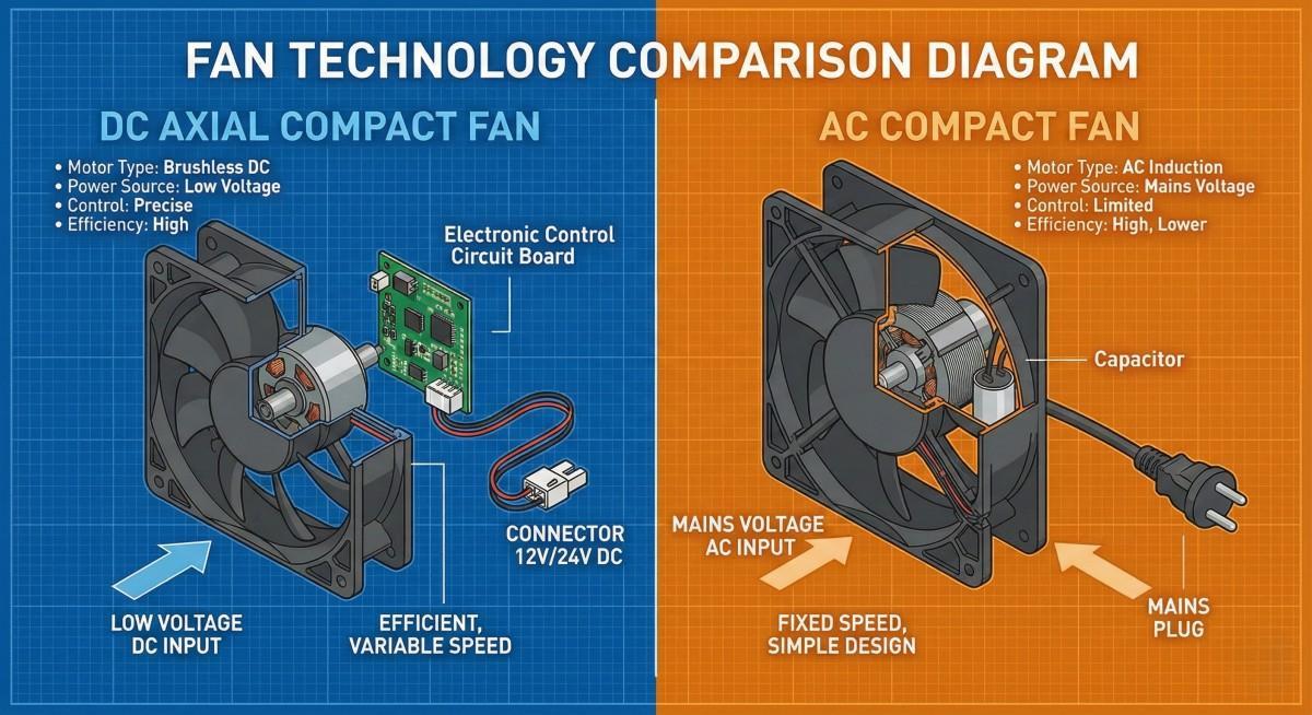 FAN TECHNOLOGY COMPARISON DIAGRAM