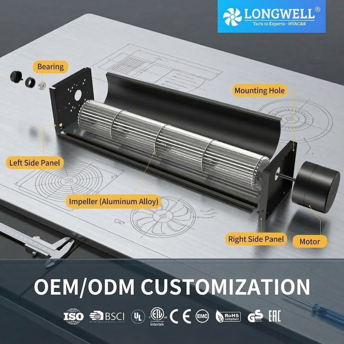 cross flow fan structure