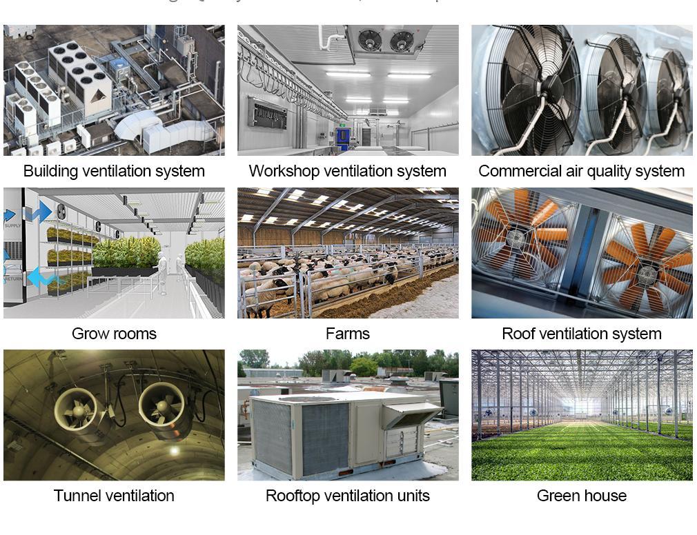 Axial fan application field