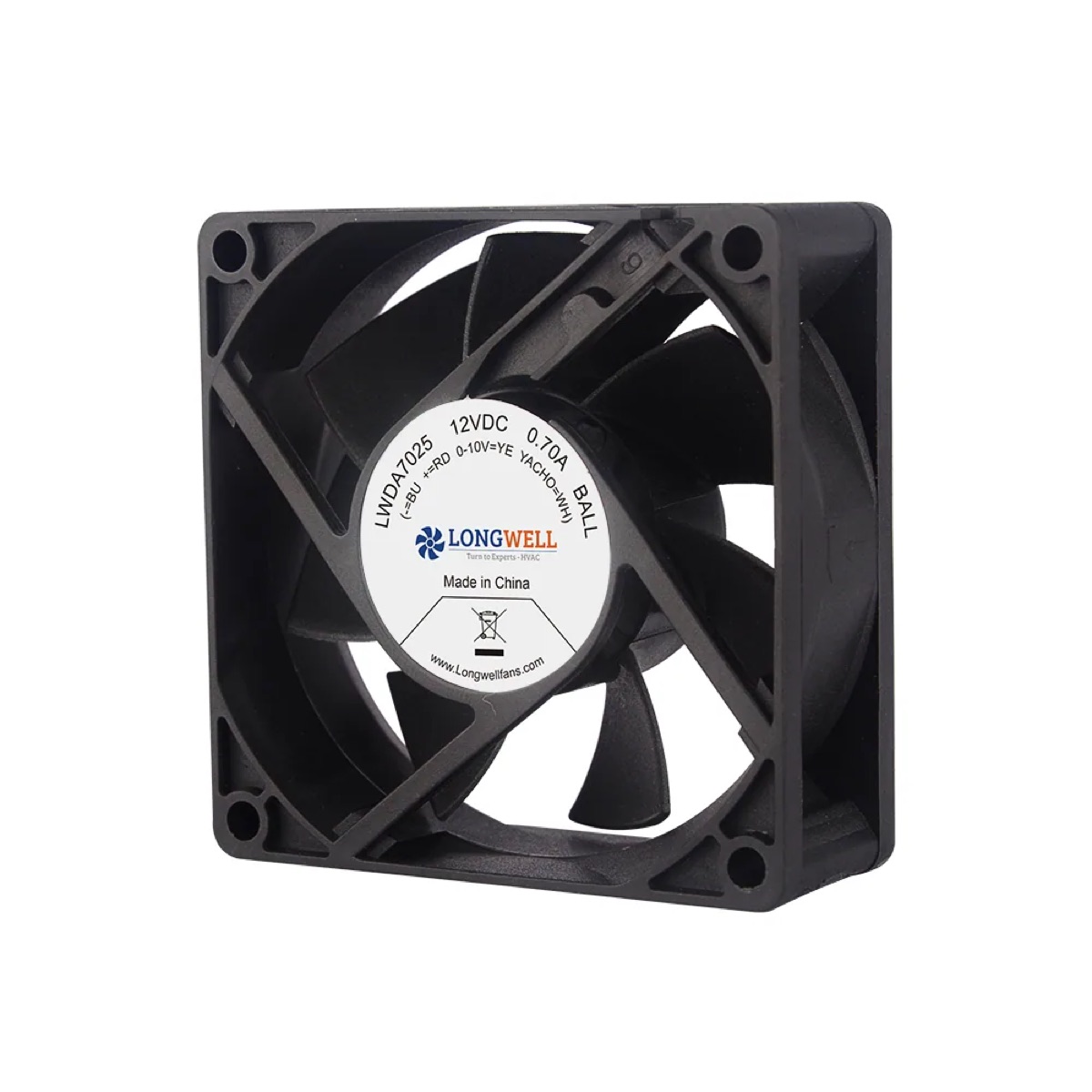 LONGWELL LWAD7025LX DC axial fan, product photo